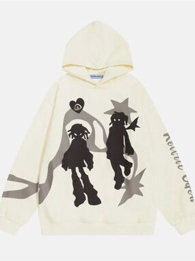 Aelfric Eden oversized Cream character Pullover Hoodie XS